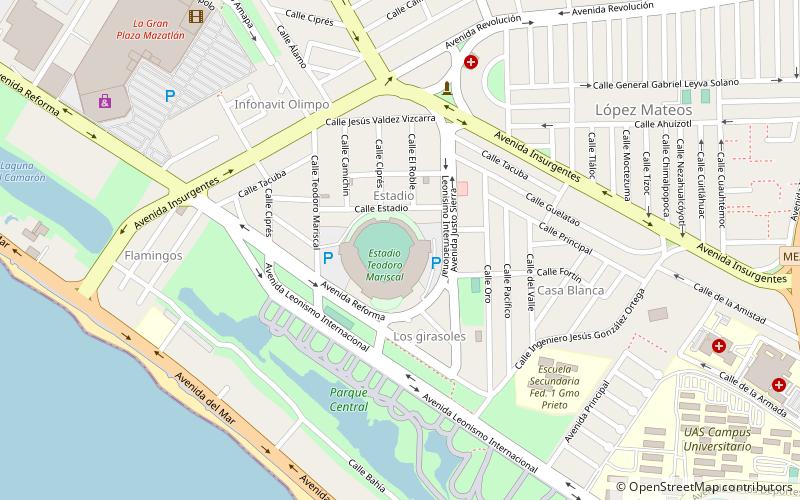 estadio teodoro mariscal mazatlan location map
