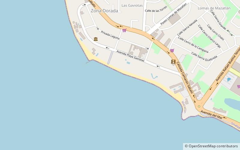 playa gaviotas mazatlan location map