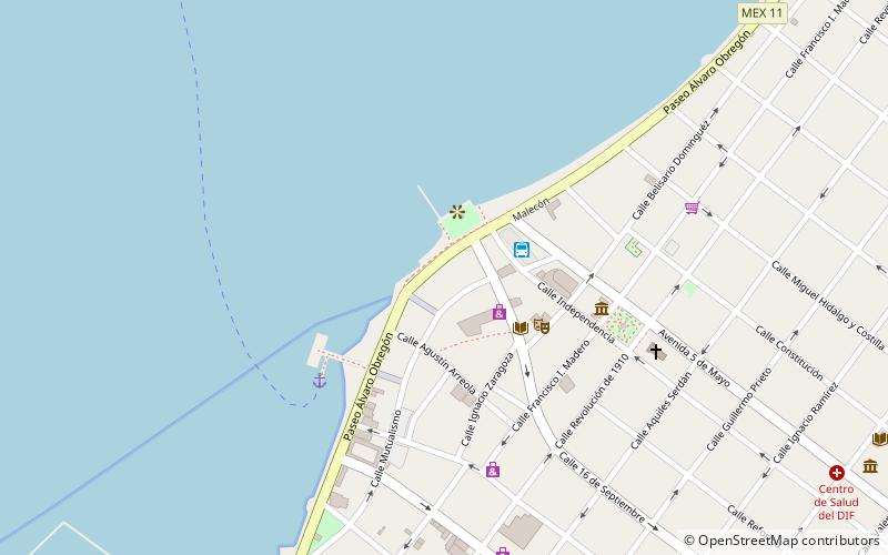 Malecon de La Paz BCS location map