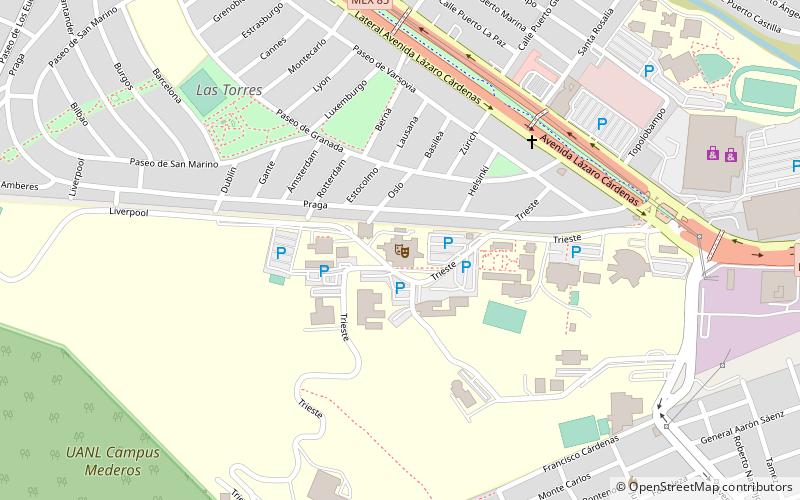 Teatro Universitario location map