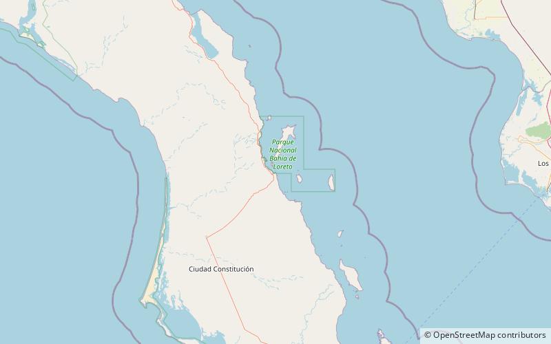 isla pardo bahia de loreto national park location map