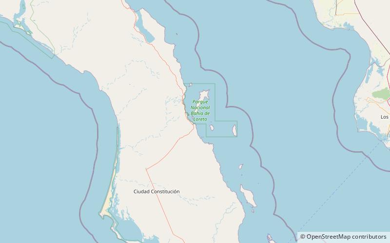 isla tijeras park narodowy bahia de loreto location map