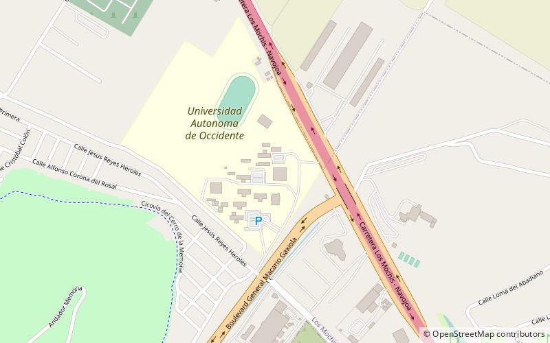 Universidad de Occidente location map