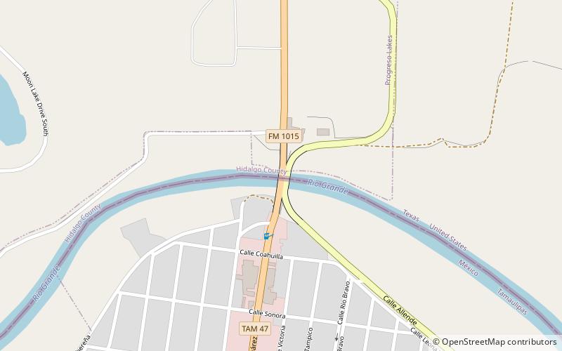 Progreso–Nuevo Progreso International Bridge location map