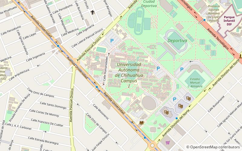 Universidad Autónoma de Chihuahua location map
