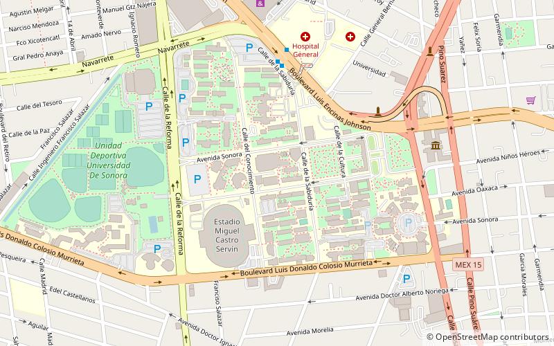 universidad de sonora hermosillo location map