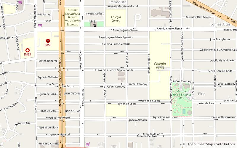 Hermosillo Sonora Mexico Temple location map