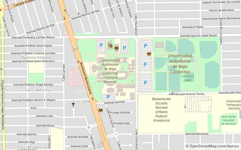 Autonomous University of Baja California location map