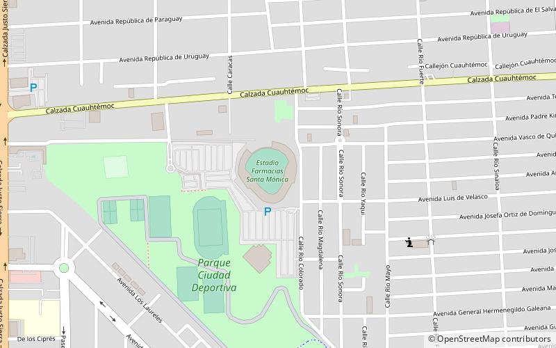 estadio bair mexicali location map