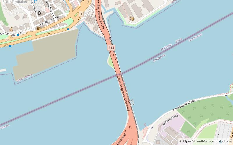 Chaussée Johor-Singapour location map