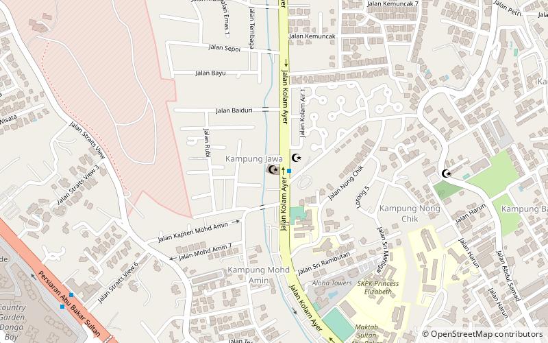 Kolam Ayer Mosque location map