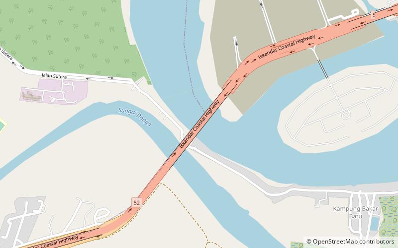 Iskandar Coastal Bridge location map