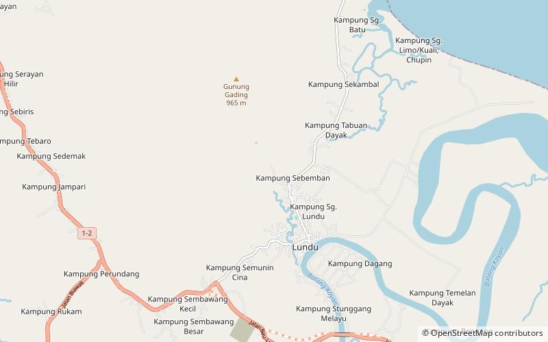 Gunung Gading National Park location map