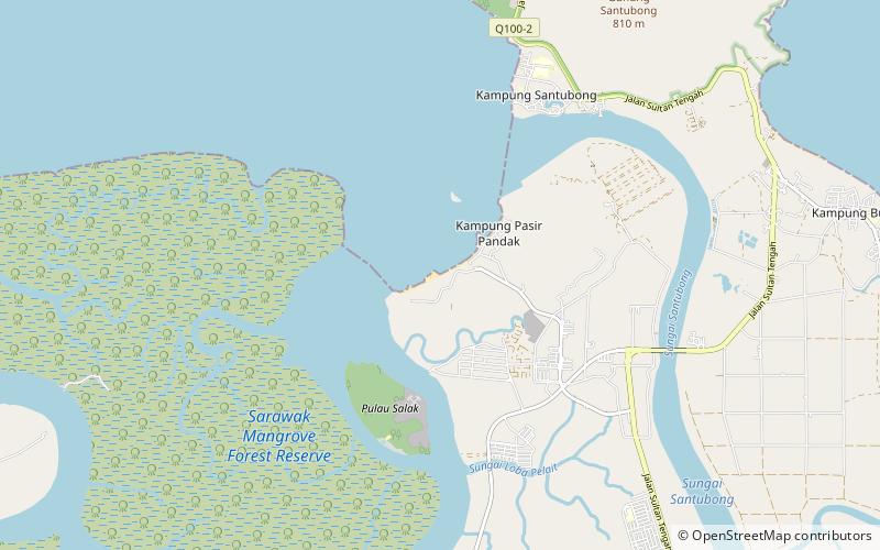 pantai pasir panjang kuching location map