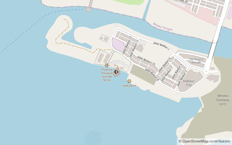 Melaka Straits Mosque location map