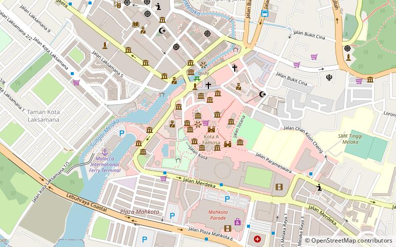 Melaka Light location map