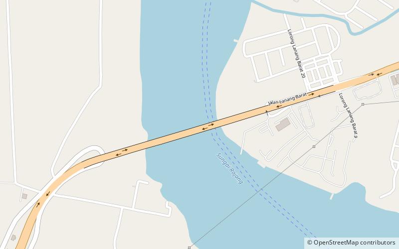 Lanang Bridge location map