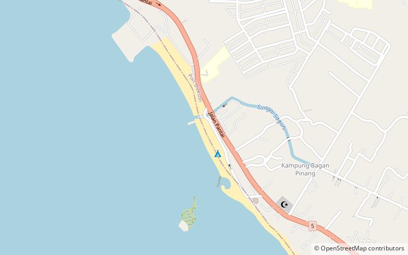 bagan pinang beach port dickson location map