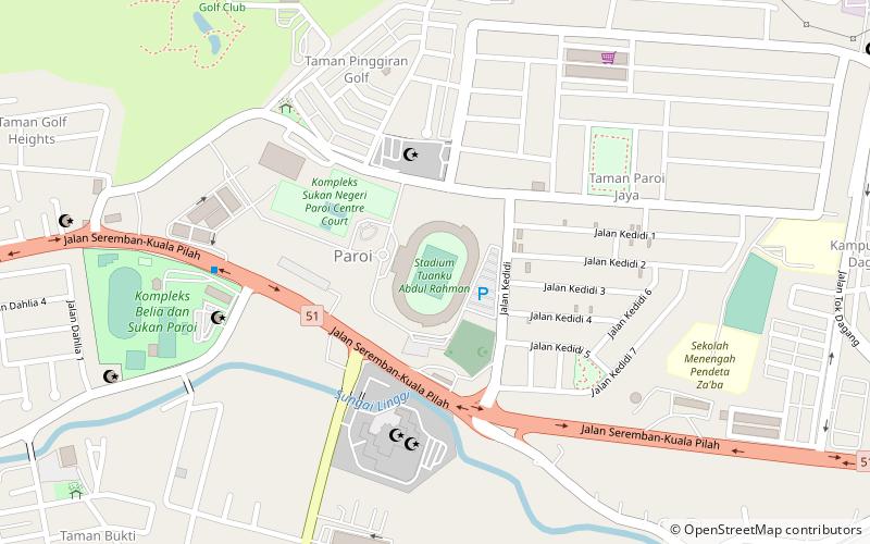 Stadium Tuanku Abdul Rahman location map