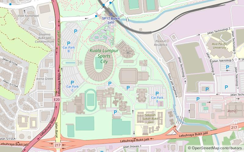 Stadium Putra location map