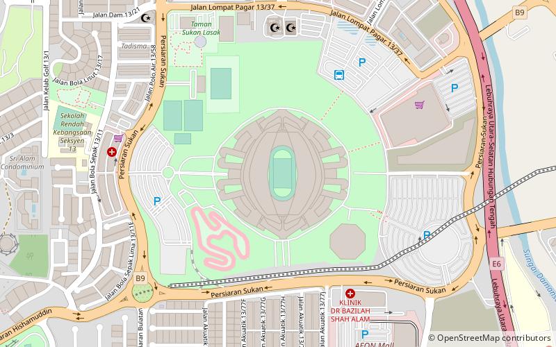 Shah Alam Stadium location map