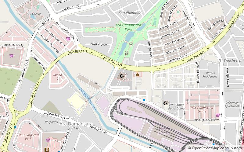 ara damansara mosque petaling jaya location map
