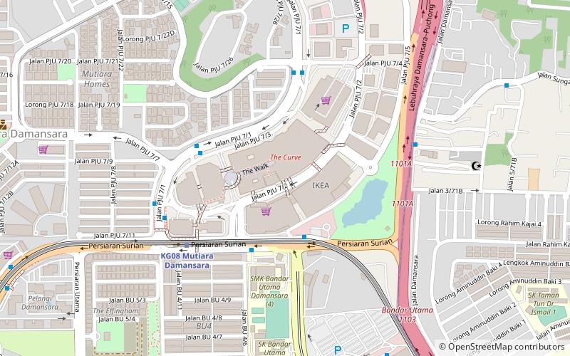 The Curve location map