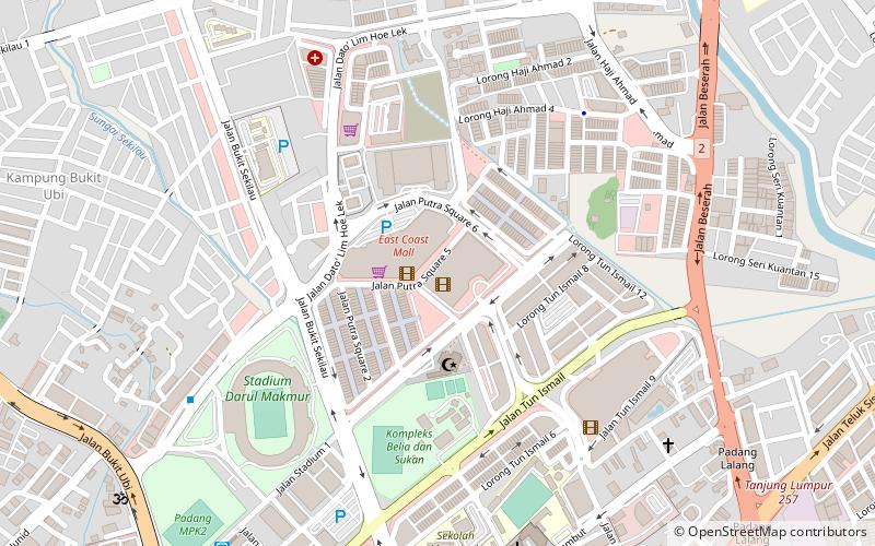 kuantan city mall location map