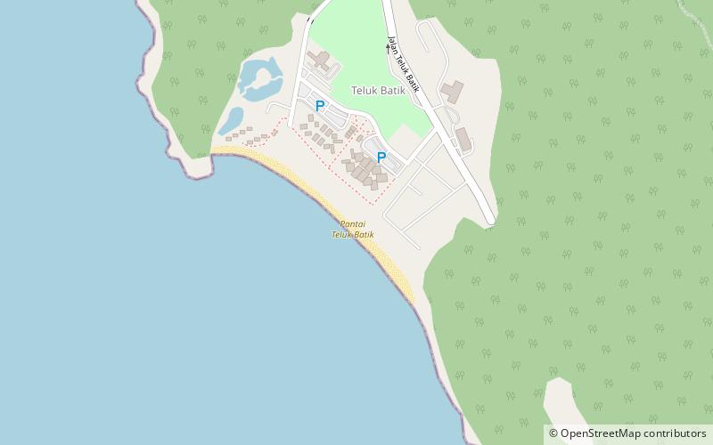 teluk batik beach location map