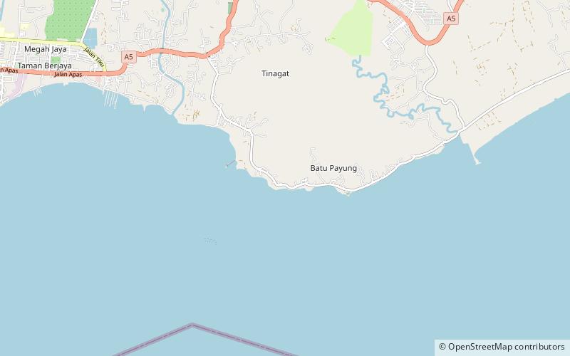 Batu Tinagat Lighthouse location map