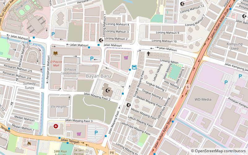 kompleks pasar dan balai rakyat bayan baru george town location map