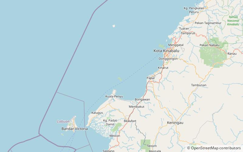 kalampunian besar island pulau tiga location map