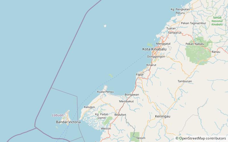 kalampunian damit island pulau tiga location map
