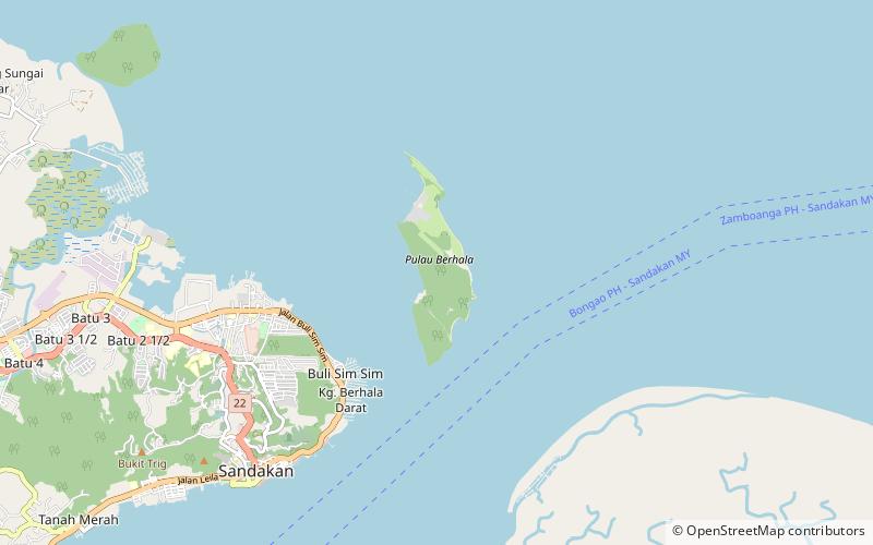 pulau berhala sandakan location map