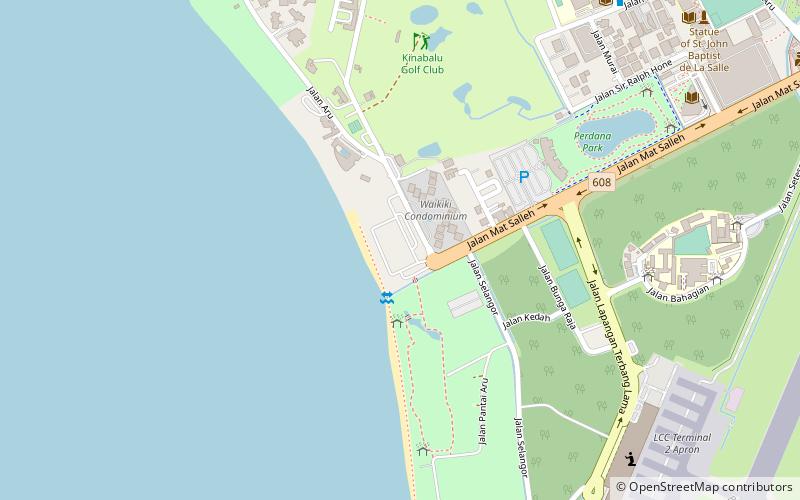 tanjung aru beach kota kinabalu location map