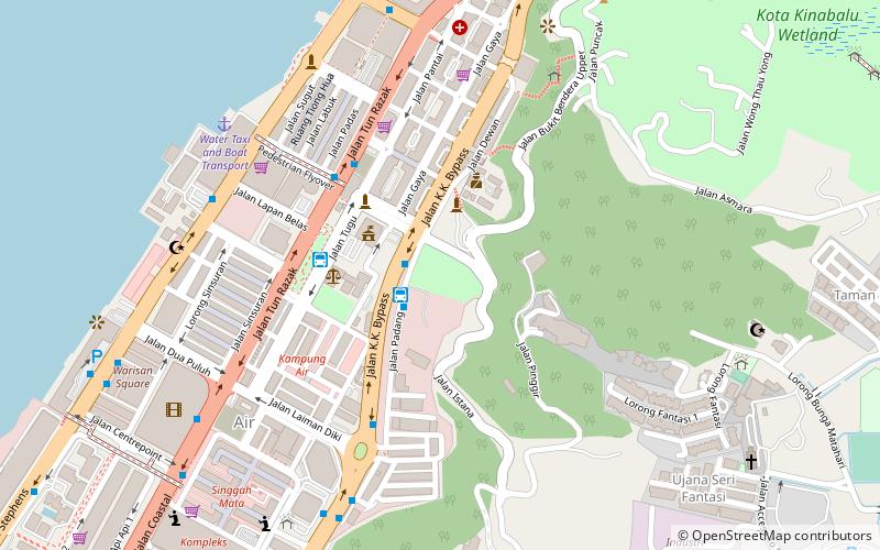padang merdeka kota kinabalu location map