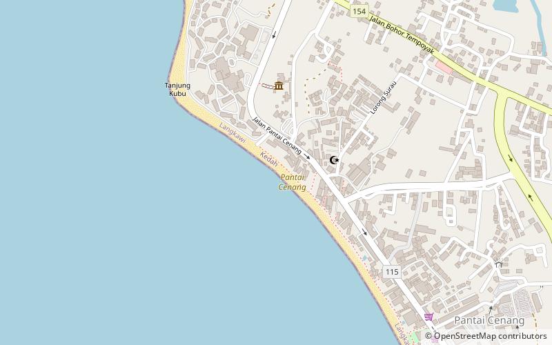 pantai cenang langkawi location map