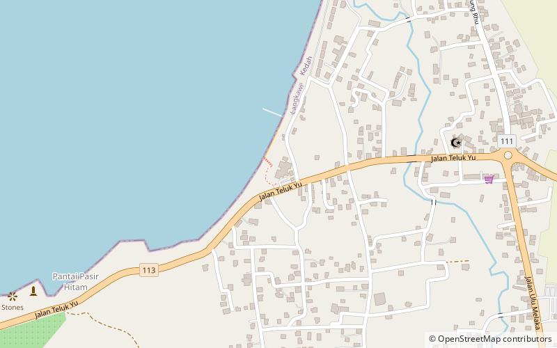 pantai pasir hitam langkawi location map