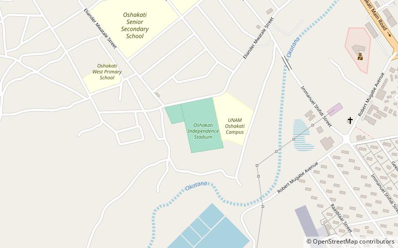 independence stadium oshakati location map