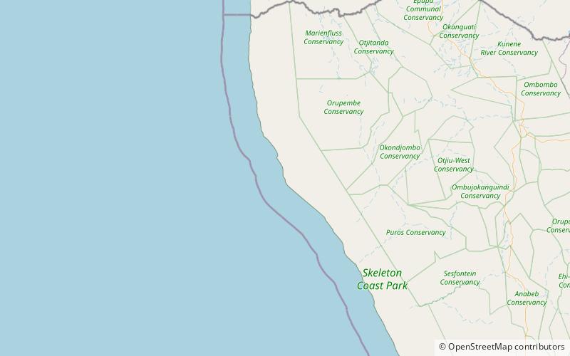 cape fria park narodowy skeleton coast location map