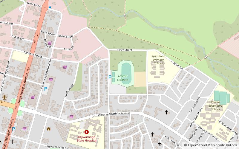 mokati stadium otjiwarongo location map