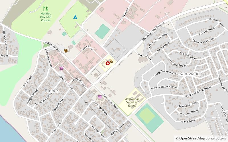 Henties Bay location map