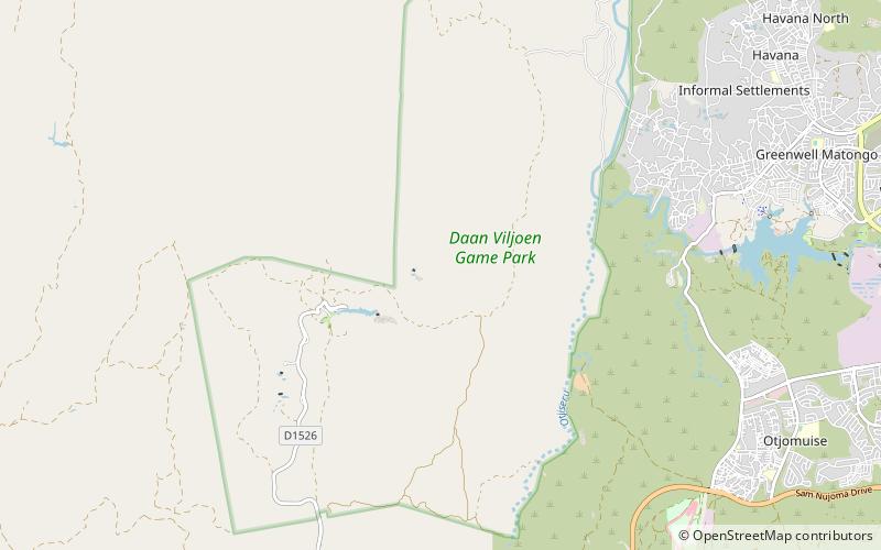 Daan Viljoen Game Reserve location map