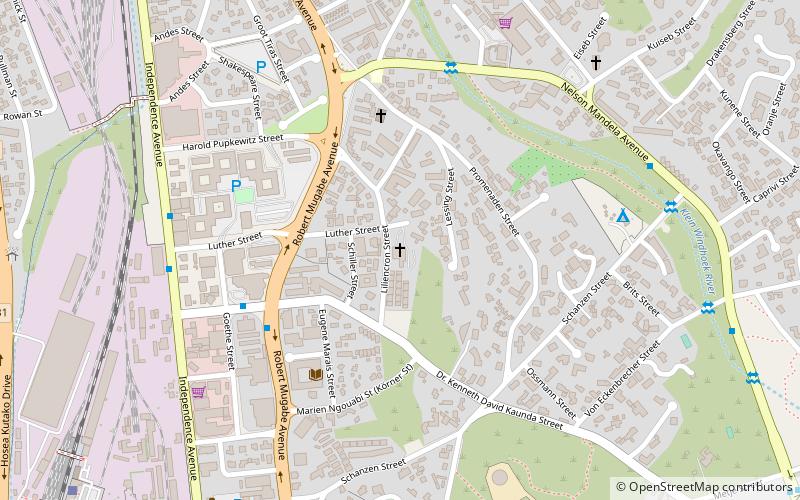 reformed church windhoek windhuk location map