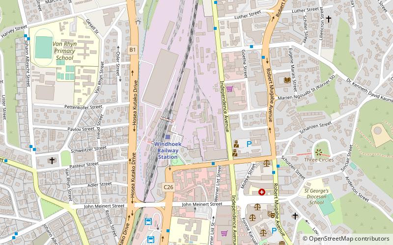 Windhoek Central Business District location map