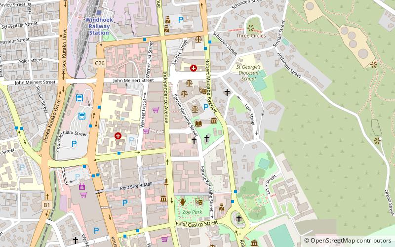 windhoek public library windhuk location map