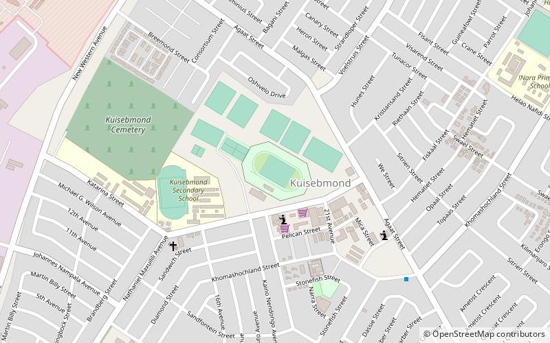 kuisebmond stadium walvis bay location map