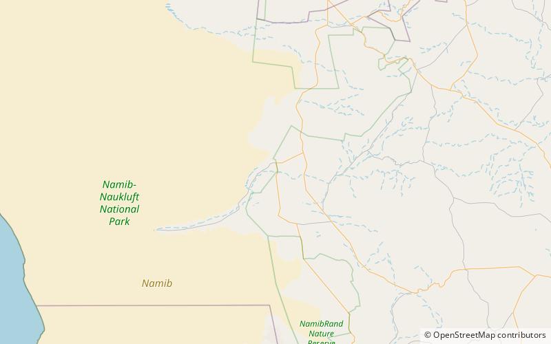 sesriem canyon namib naukluft national park location map