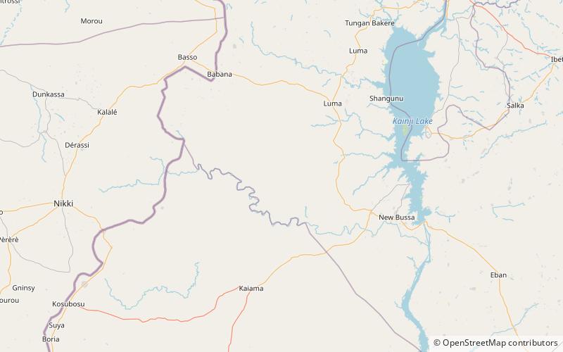 borgu game reserve kainji nationalpark location map