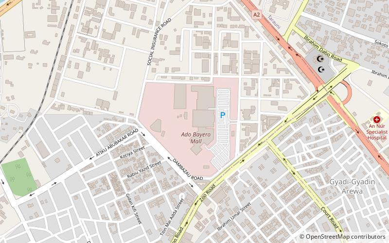 ado bayero mall kano location map